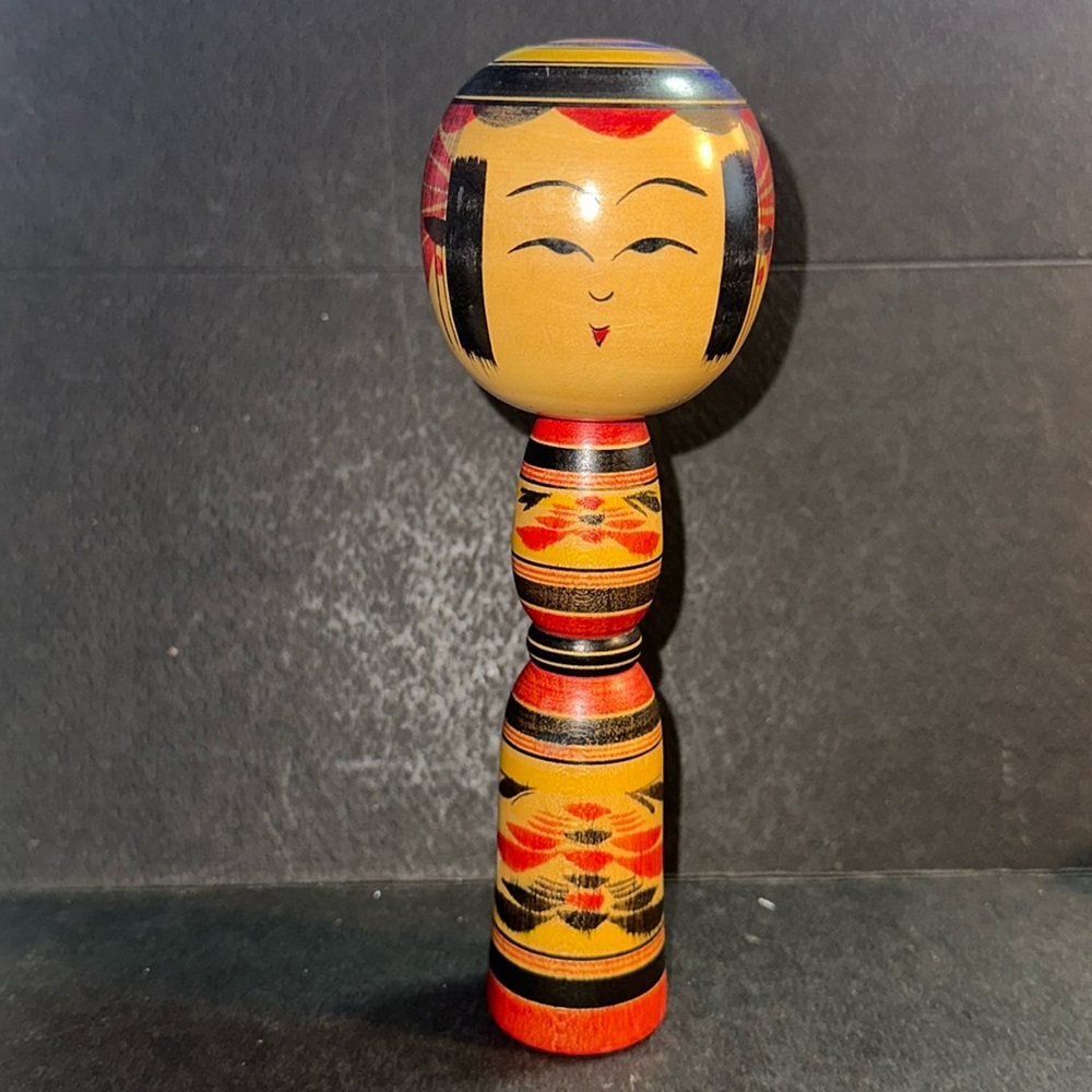 Traditional Style Vintage Japanese Kokeshi, signed